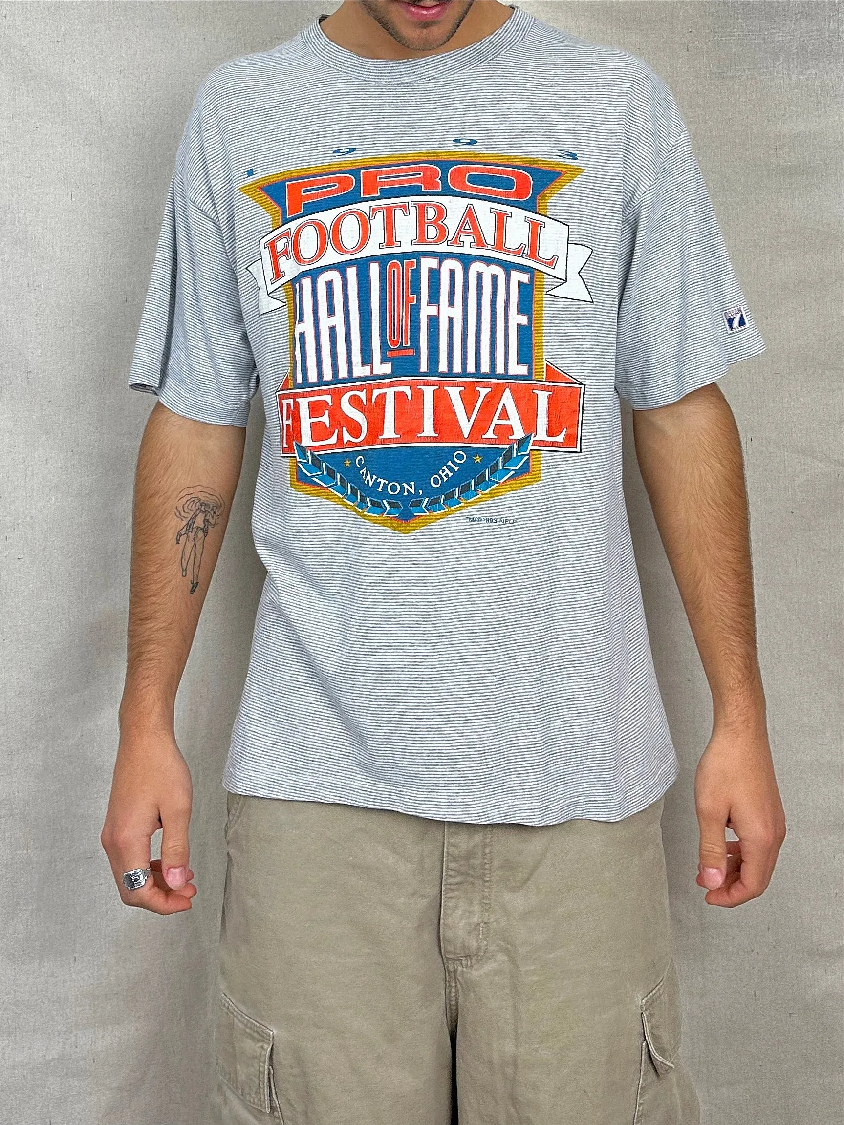 1993 Pro Football Festival Ohio USA Made Vintage T-Shirt Size M-L