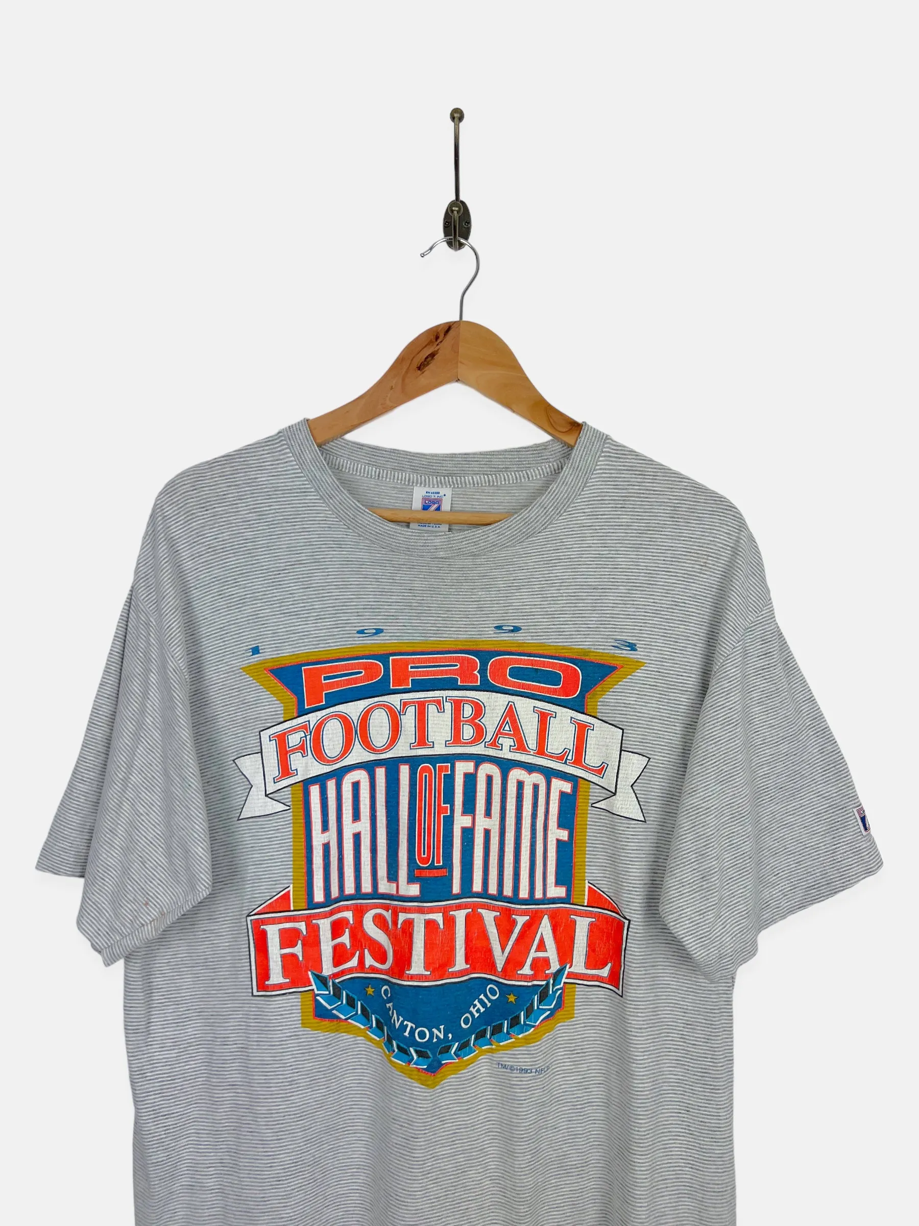 1993 Pro Football Festival Ohio USA Made Vintage T-Shirt Size M-L