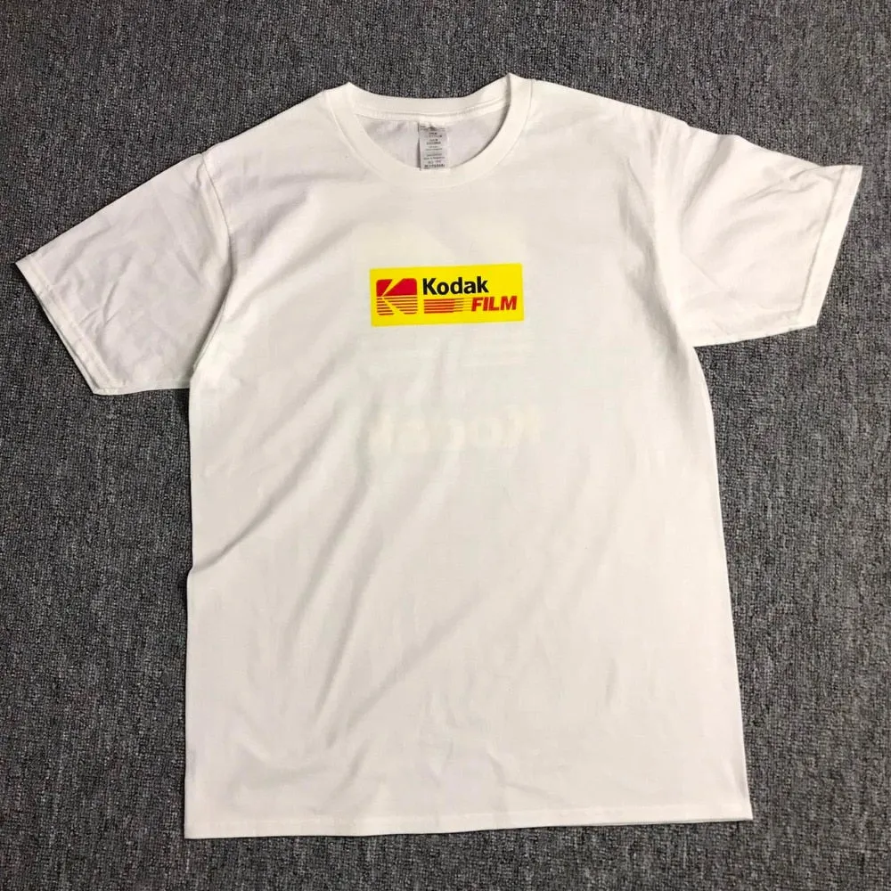 2022 Summer Men Women Tee INS Korea Retro Loose Wild Kodak Letter Short sleeved KODAK Cotton