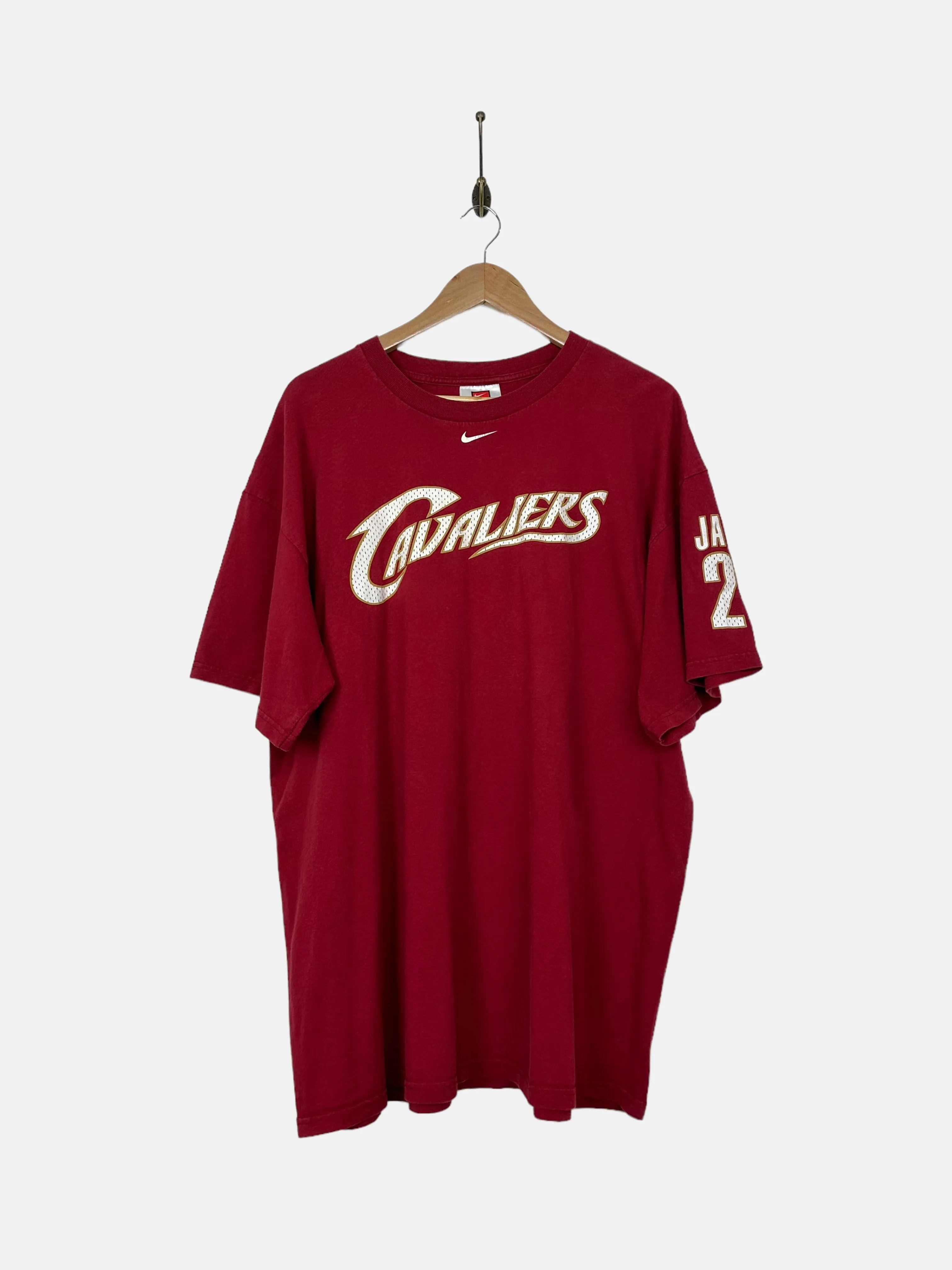 90's Nike Cleveland Cavaliers NBA Lebron James #23 Vintage T-Shirt Size XL