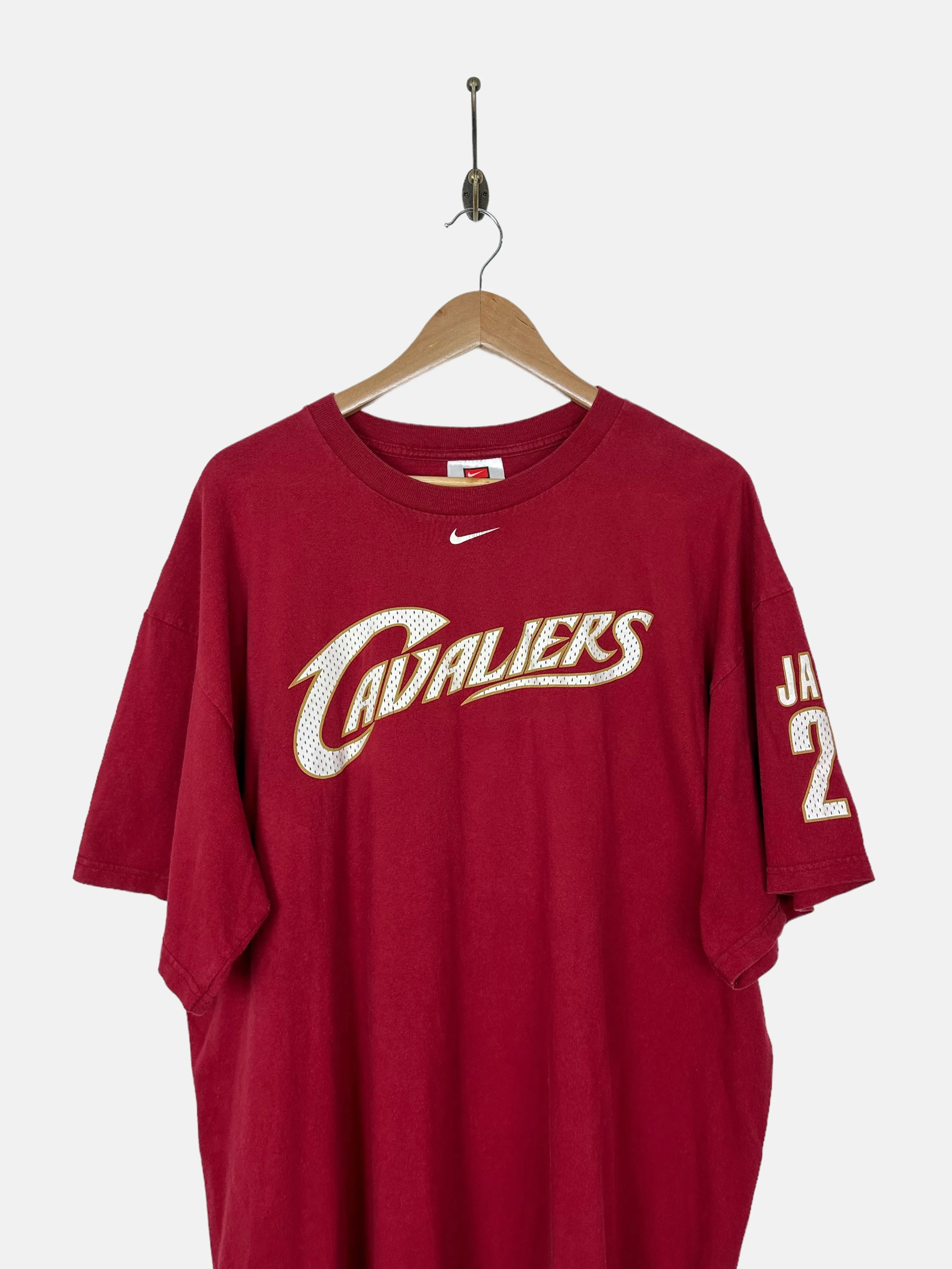 90's Nike Cleveland Cavaliers NBA Lebron James #23 Vintage T-Shirt Size XL