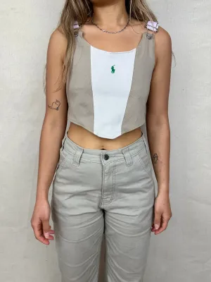 90's Reworked Ralph Lauren Embroidered Vintage Corset Size 8