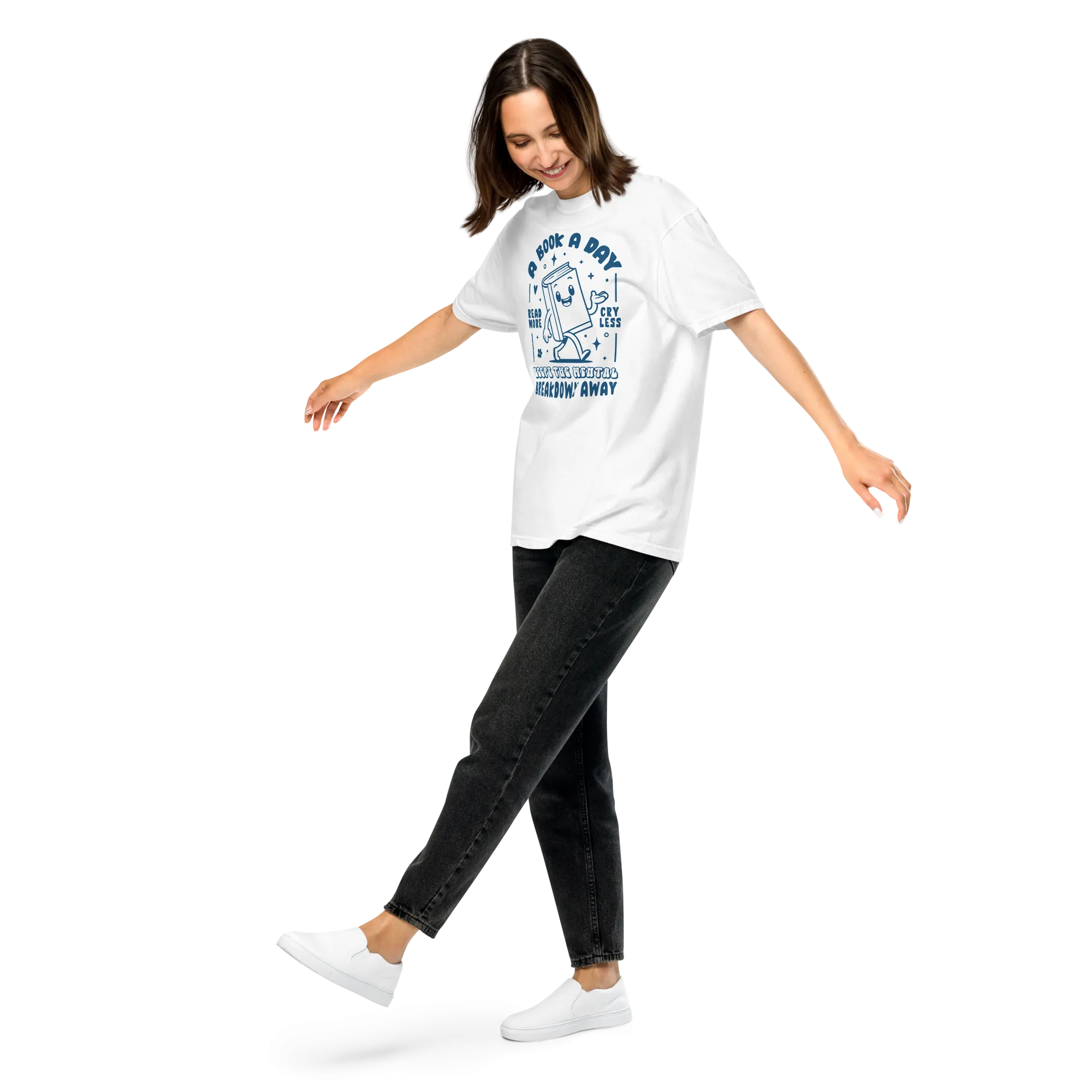 A Book a Day Mental Breakdown Away Premium T-Shirt