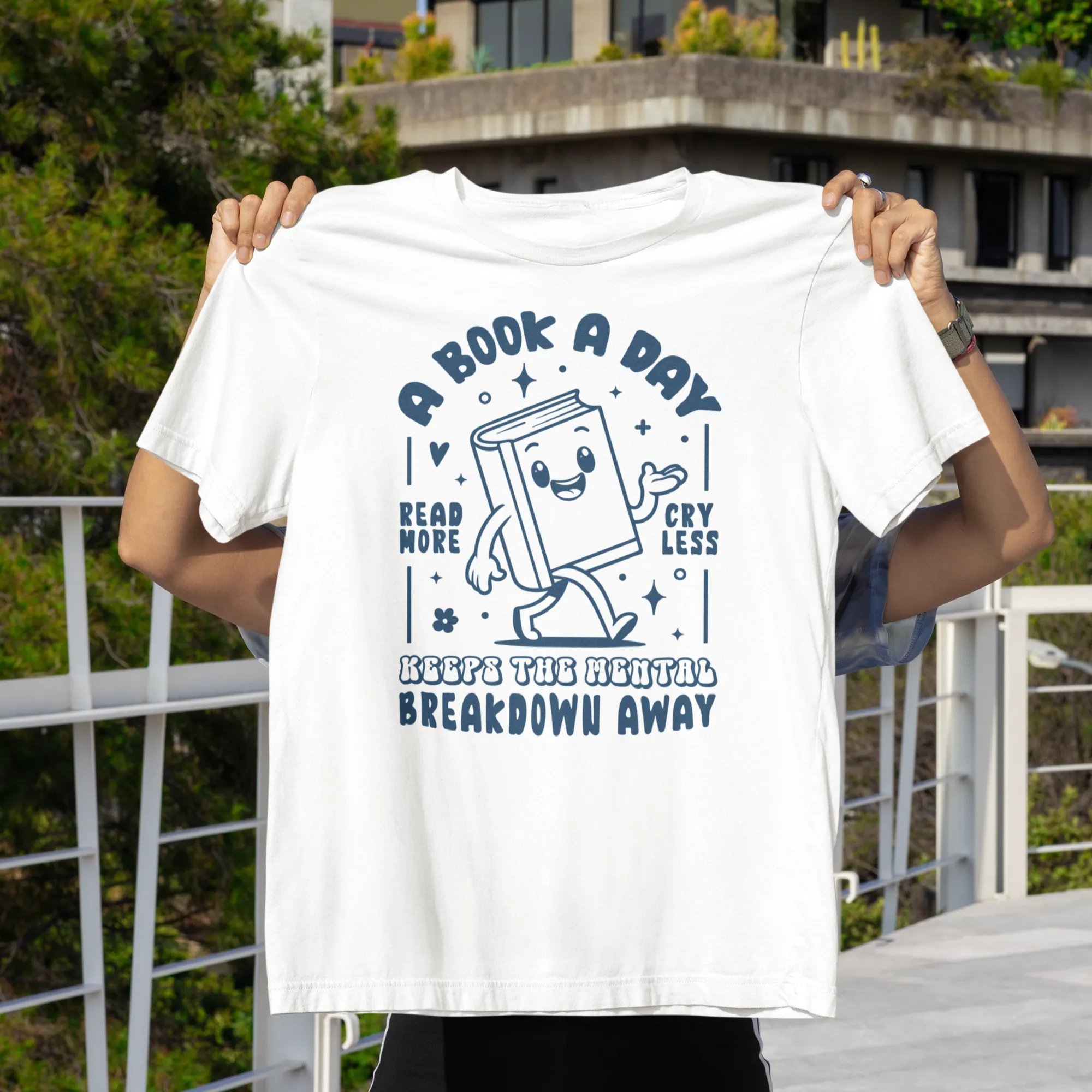 A Book a Day Mental Breakdown Away Premium T-Shirt