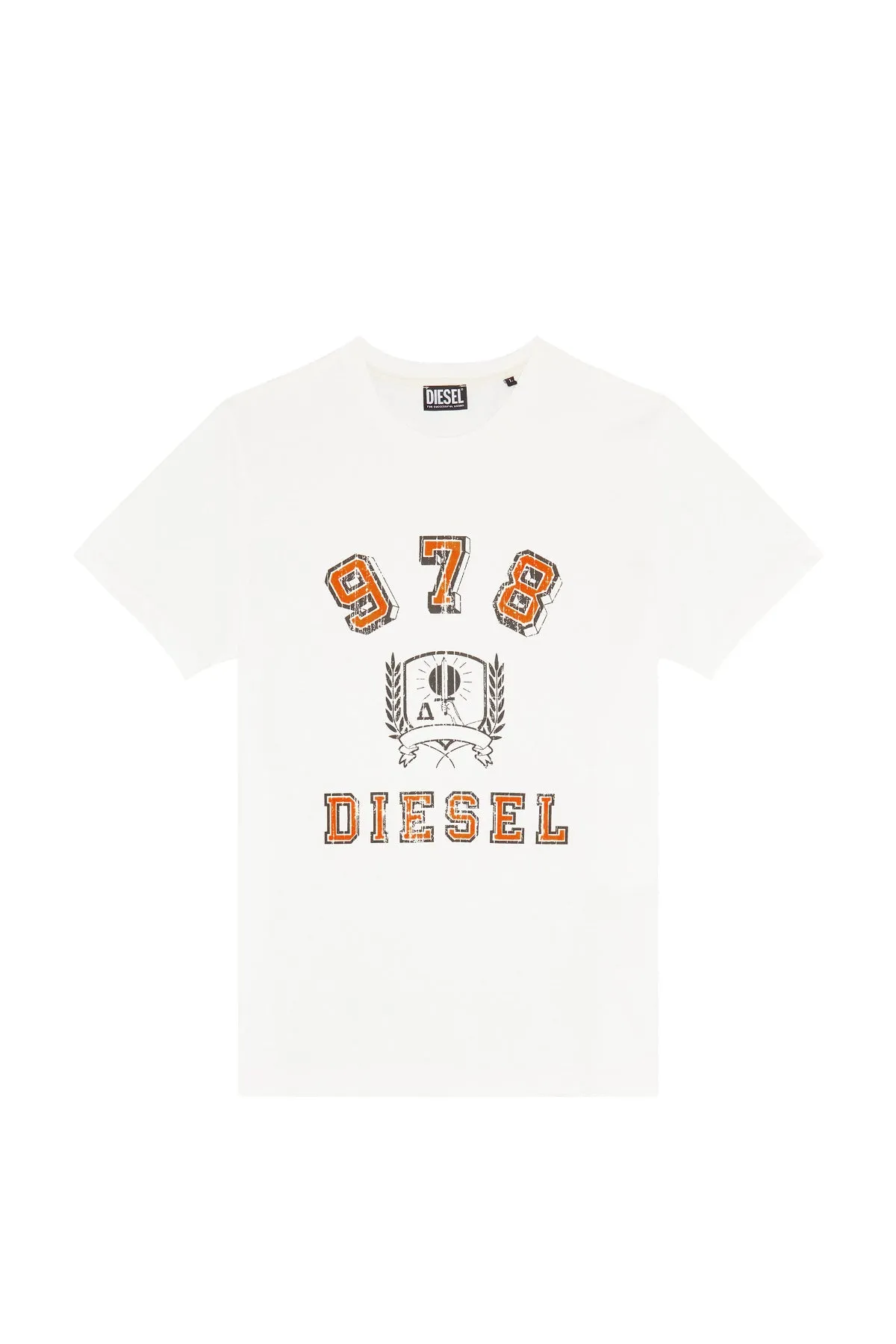 A06801-0CATM-141 MEN T-DIEGOR-E11 WHITE DIESEL T-SHIRTS