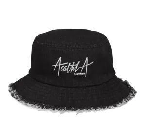 Acathla Distressed denim bucket hat
