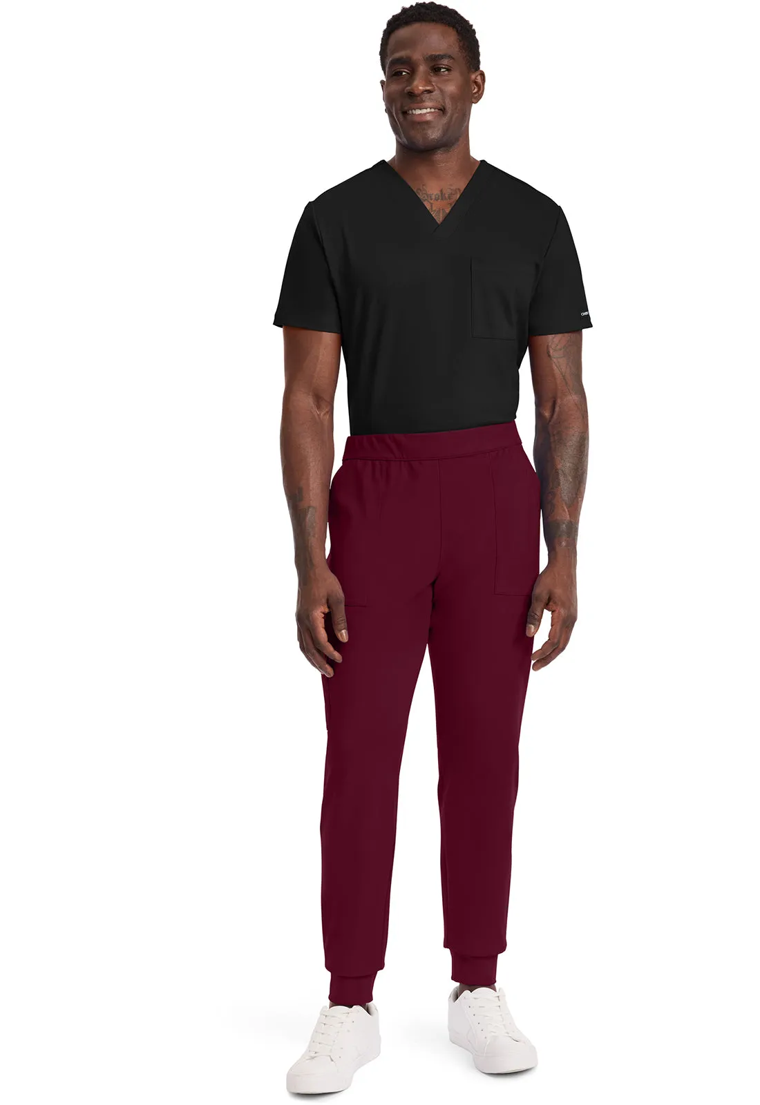 Achieve CK034 Men's 5 Pocket Jogger Pant Wine