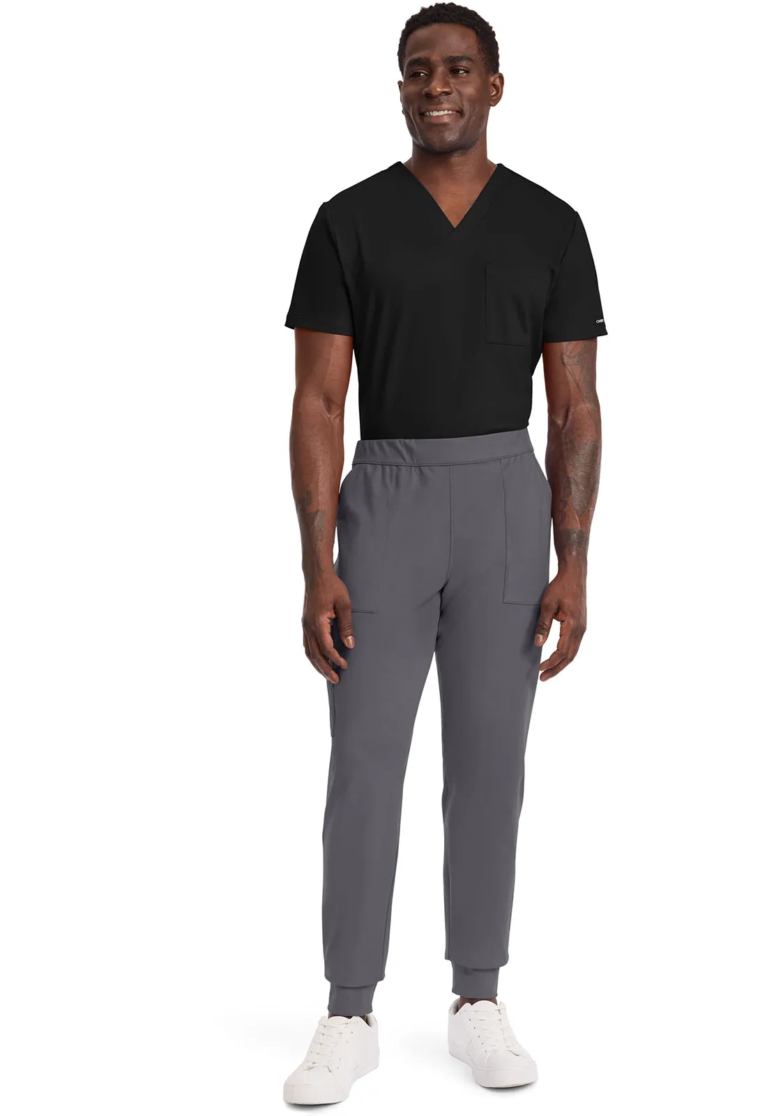 Achieve CK034 Men's 5-Pocket Jogger Pants Pewter