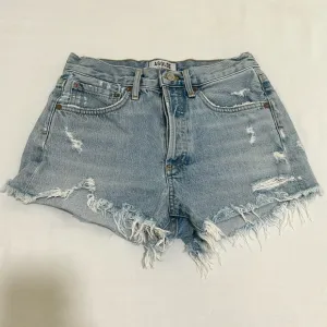 AGOLDE CUTOFF DENIM JEAN SHORT BLUE DISTRESSED MID RISE WOMEN SIZE 23