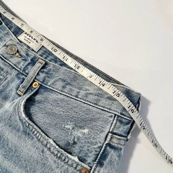 Agolde Sz 30 Parker Vintage Cut Off Distressed Button Fly Denim Shorts