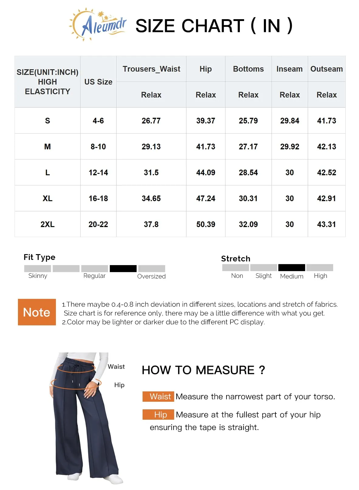 Aleumdr 2024 Wide Leg Sweatpants for Women Elastic High Waisted Drawstring Loose Pants with Pockets White