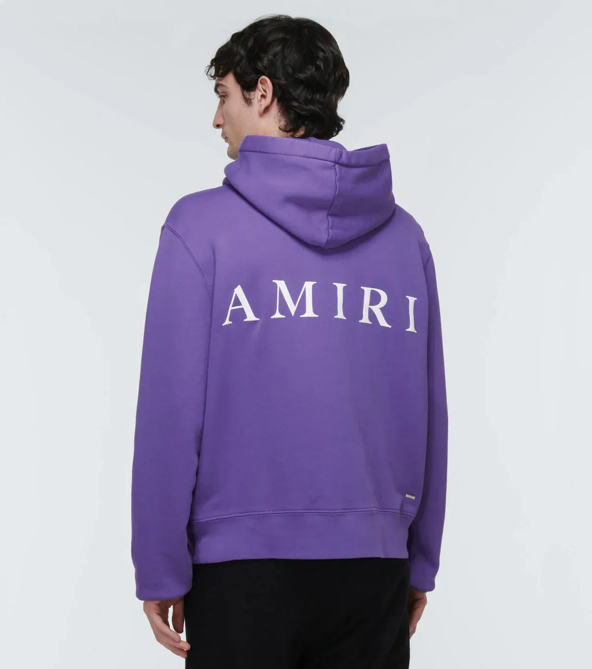 Amiri Mens Logo Cotton Purple Hoodie