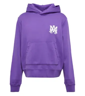 Amiri Mens Logo Cotton Purple Hoodie