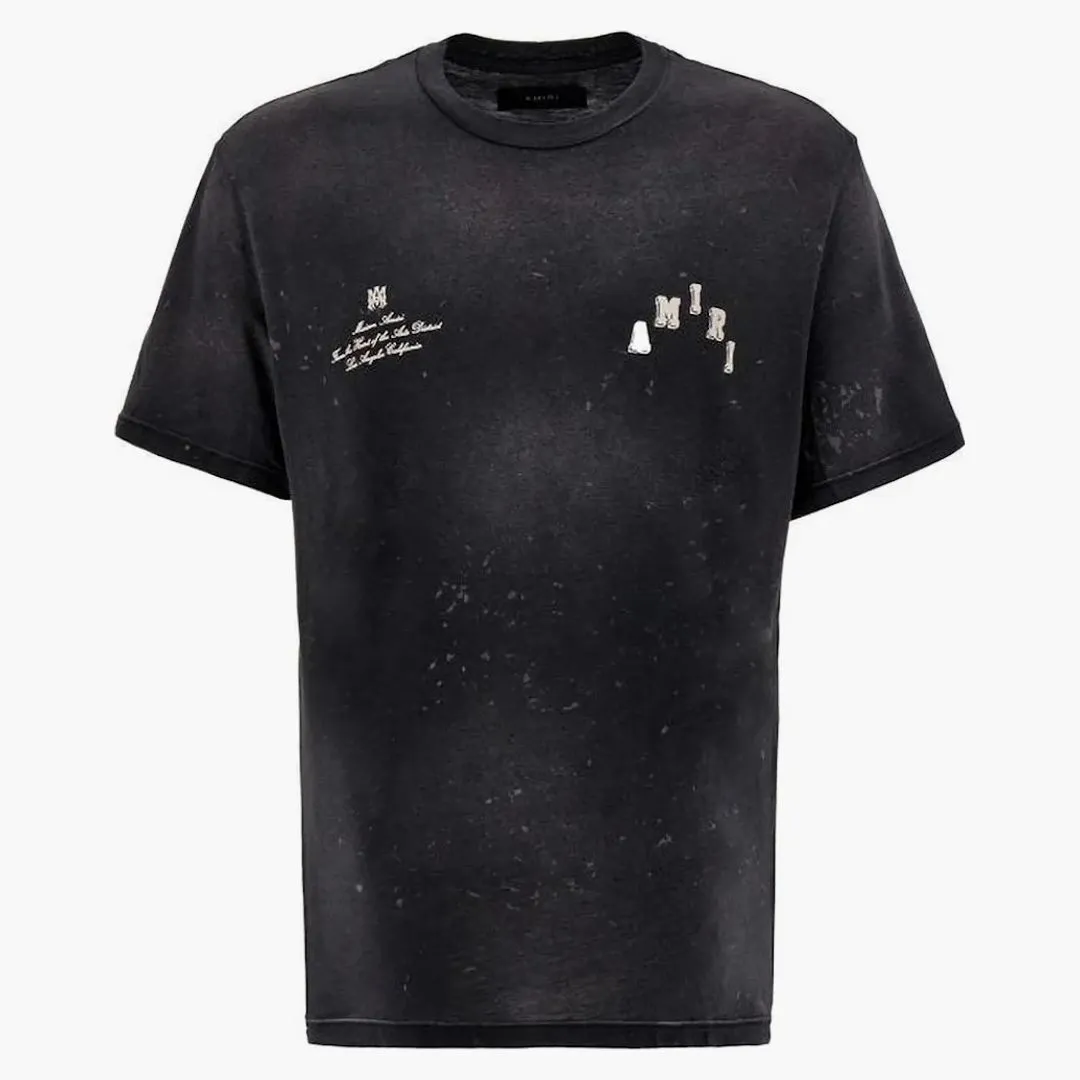 Amiri Vintage Collegiate Tee Black