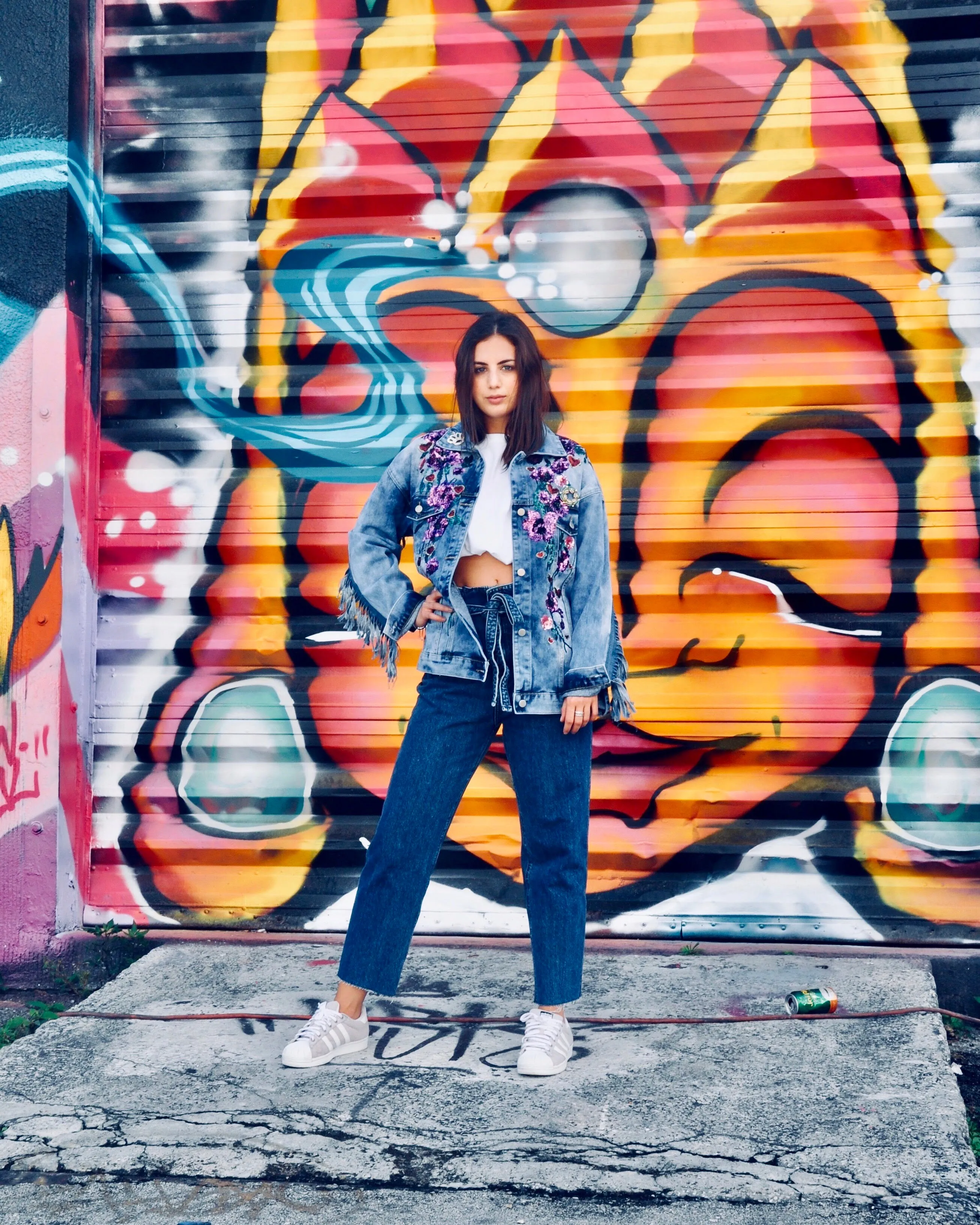 Angels Purple Denim Jacket OVERSIZED