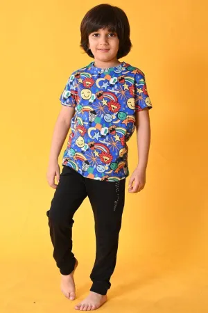 ANIMAL SUMMER BLACK JOGGER SET- BLUE/BLACK