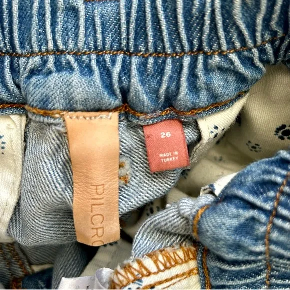 Anthropologie Pilcro Beach Cargo Mid-Rise Barrel Jeans Joggers Size 26