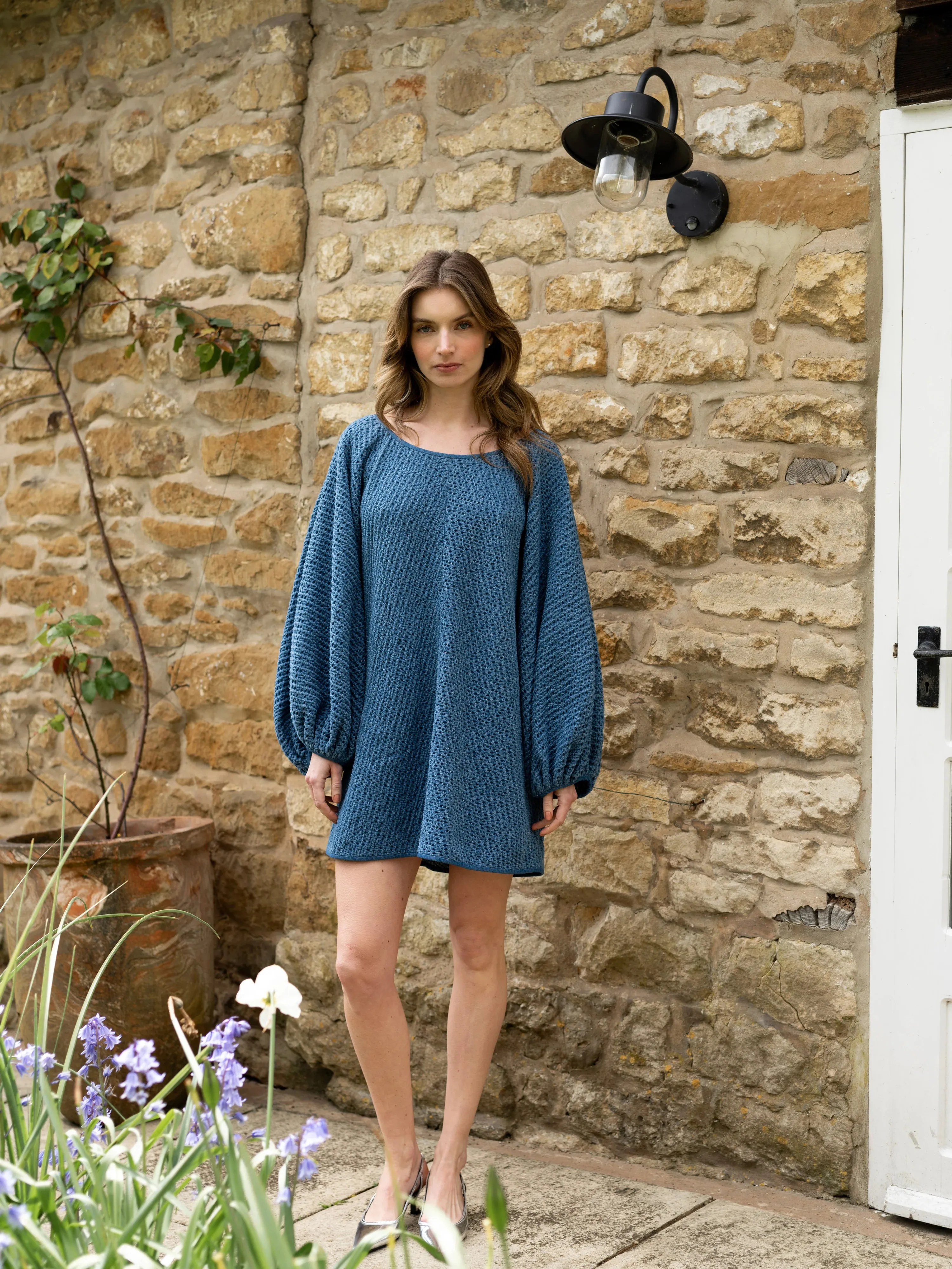 ARIANNE ELMY GOOD LUCK DRESS IN DENIM
