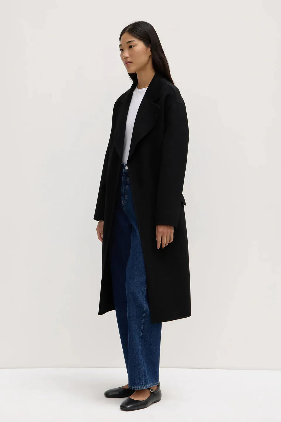 Assembly Label - Sadie Single Breasted Wool Coat (Black)