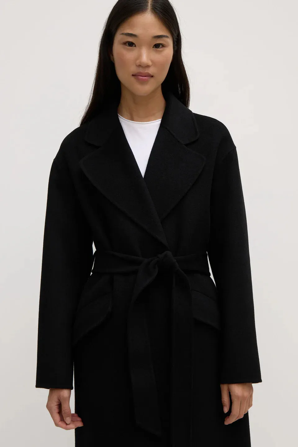 Assembly Label - Sadie Single Breasted Wool Coat (Black)