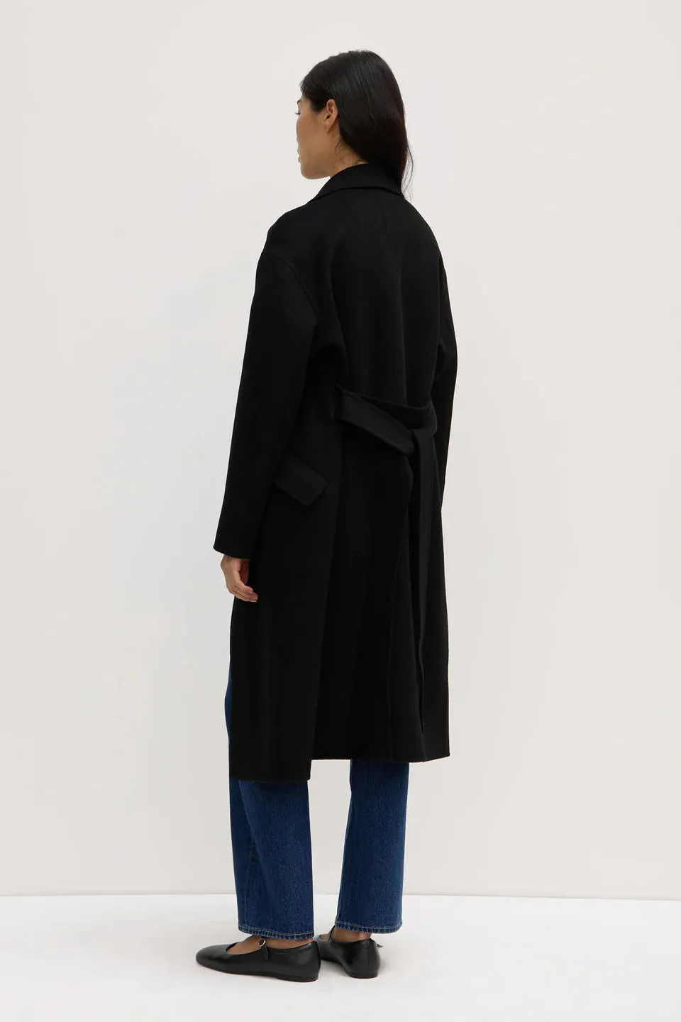 Assembly Label - Sadie Single Breasted Wool Coat (Black)