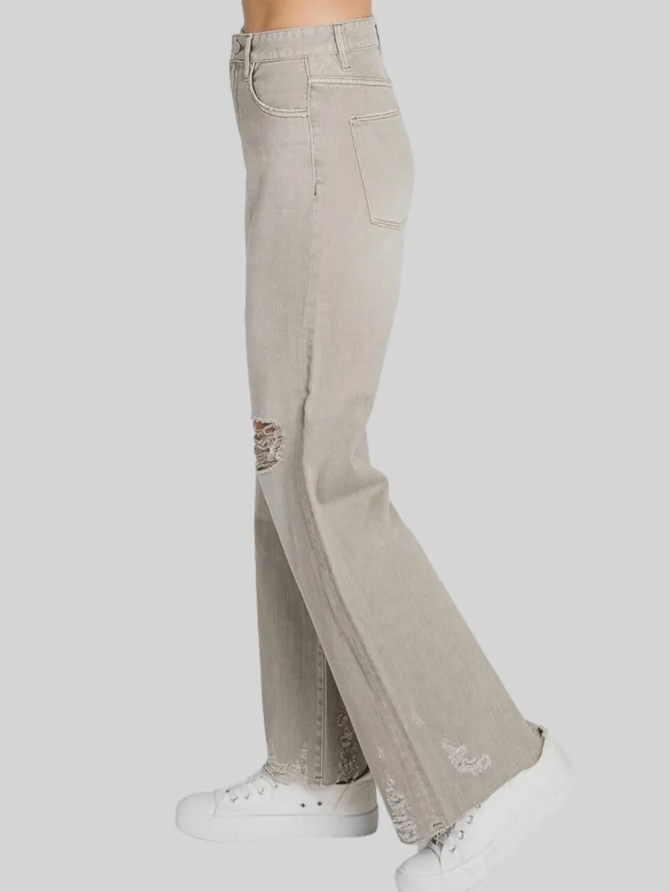 Astonished Distressed Denim: Light Grey