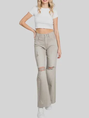 Astonished Distressed Denim: Light Grey