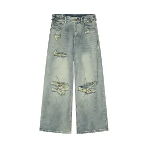 Baggy Distressed Denim Jeans