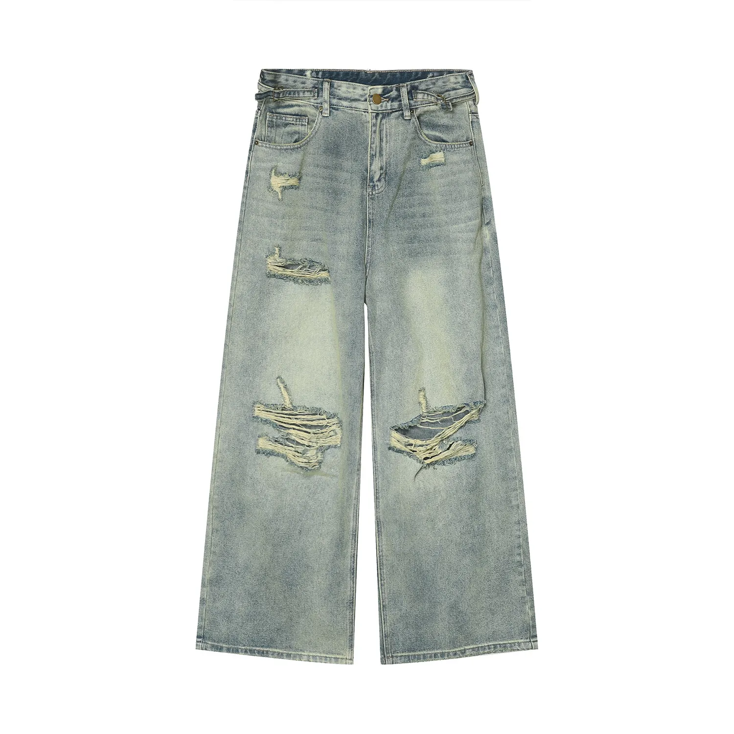 Baggy Distressed Denim Jeans