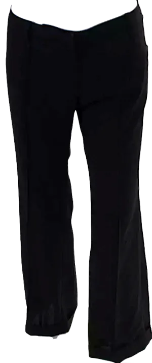 Balenciaga Paris Black Wool Cuffed Dress Pants
