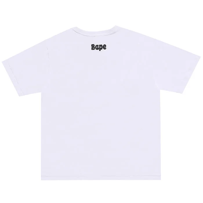 BAPE College Relaxed T-Shirts White/Black