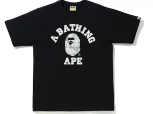 Bape Space Camo Print College Tee Mens Style : 009439