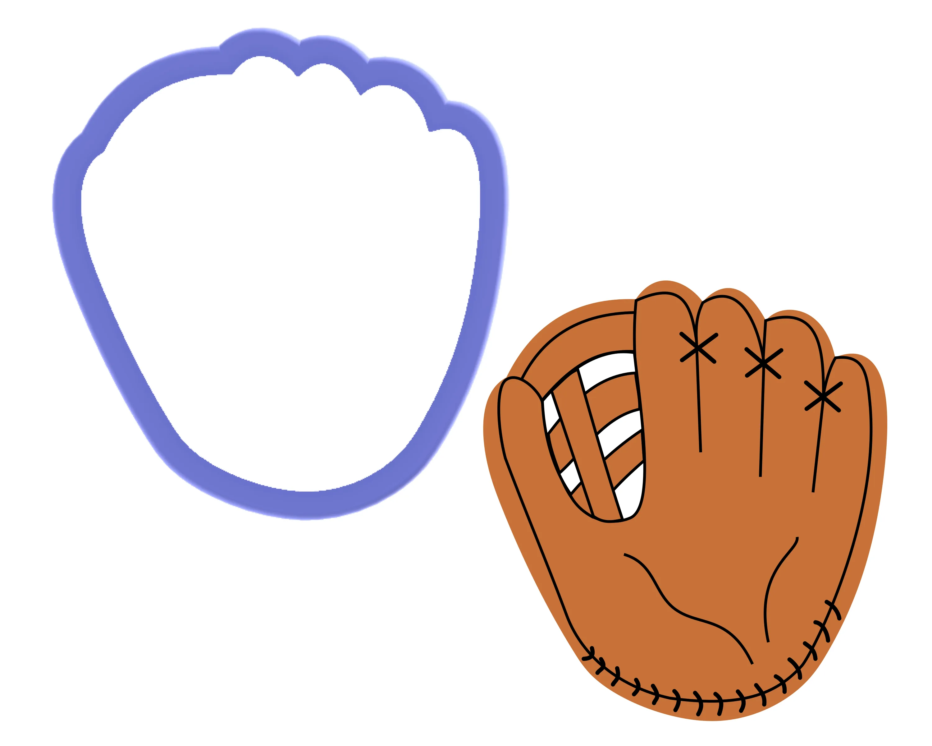 Baseball Glove Cookie Cutter