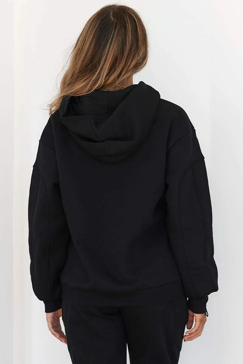 Basic Oversized Hoodie - Black