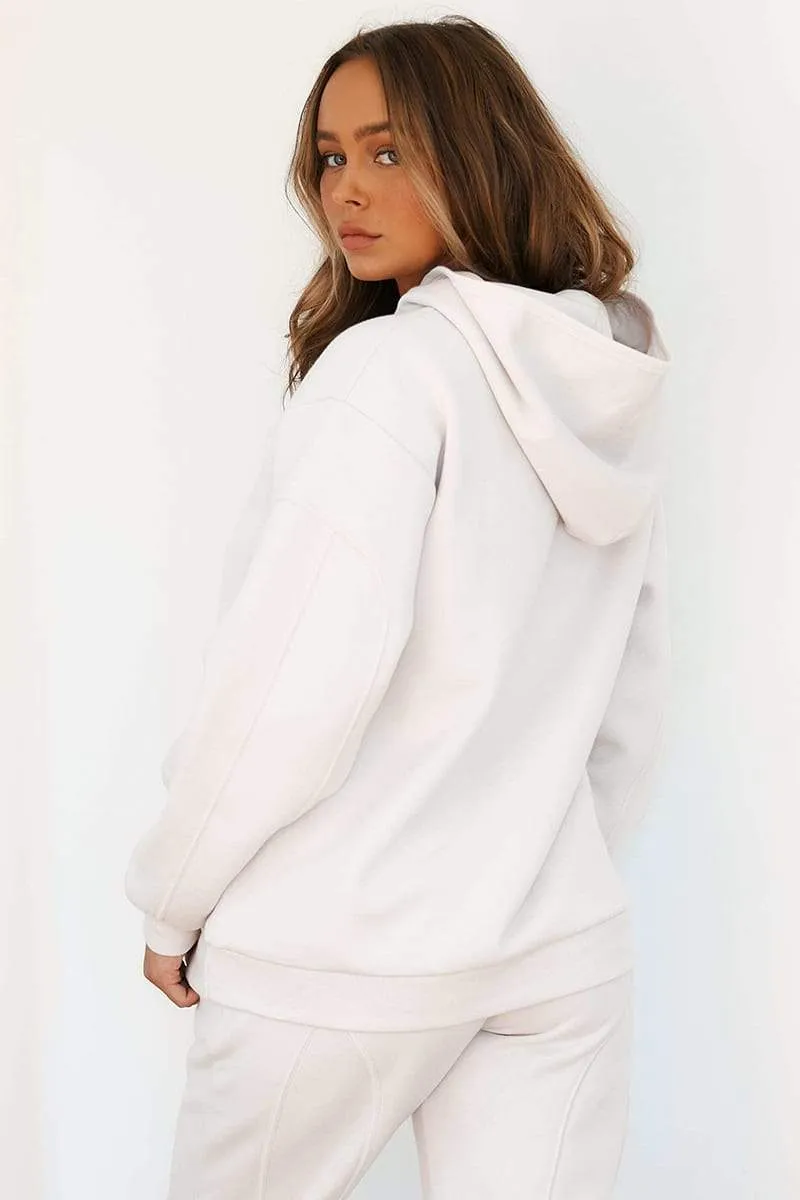 Basic Oversized Hoodie - Cream