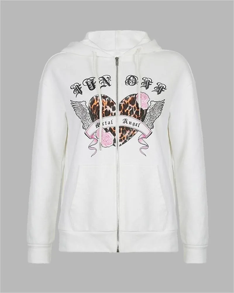 Bear Ear Heart Graphic Hoodie