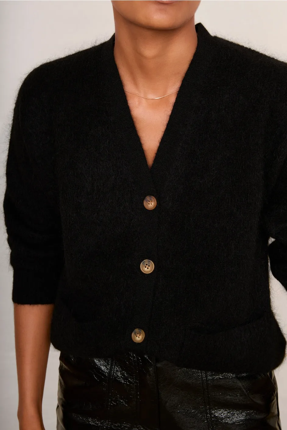 Becky Boyfriend Cardigan - Black