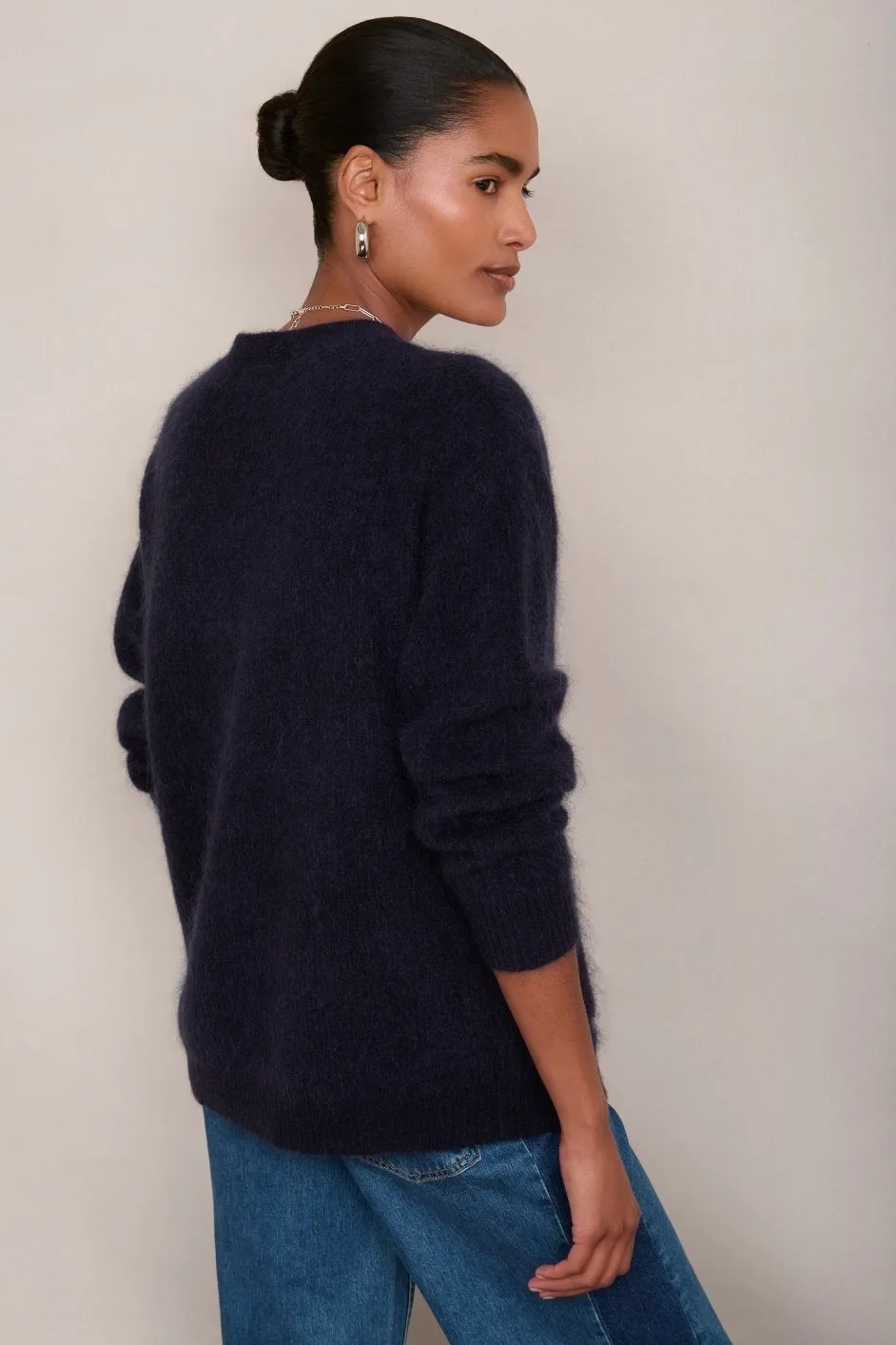 Becky Boyfriend Cardigan - Midnight