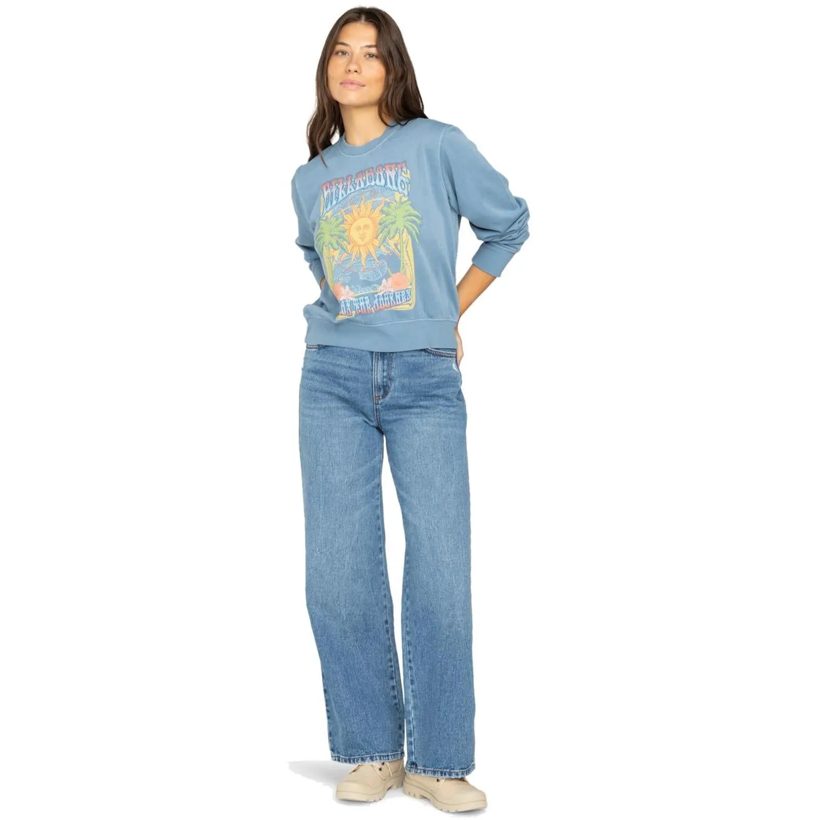 Billabong Womens From Paradise Vintage Pullover Sweatshirt