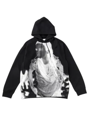 BLACK AND WHITE PRISCILLA 1969 OVERSIZED HOODIE