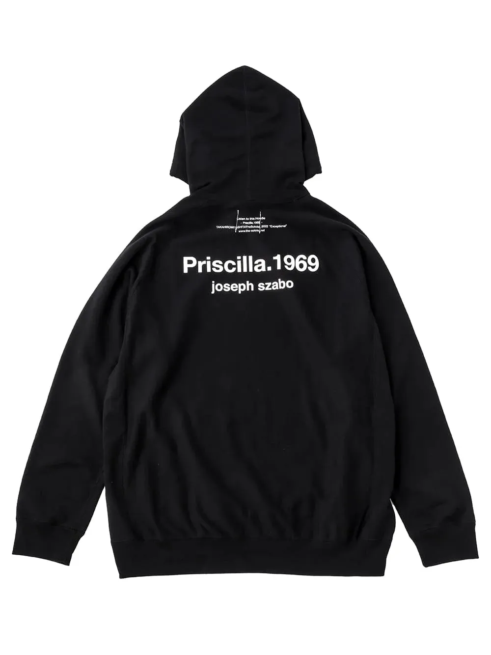 BLACK AND WHITE PRISCILLA 1969 OVERSIZED HOODIE