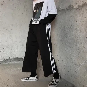 Black Contrast White Stripped Jogger