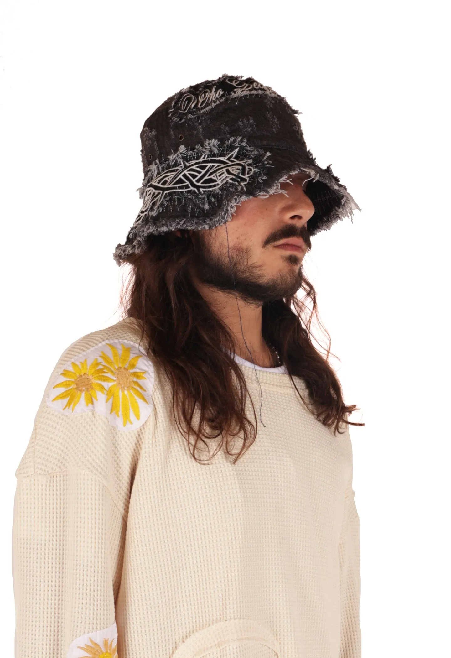 Black Distressed Crown of Thorns