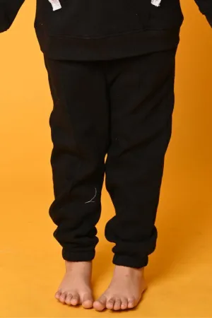 BLACK FLEECE WARM JOGGER - BLACK