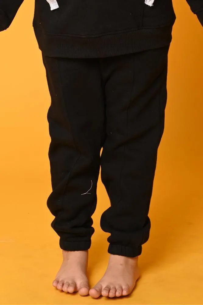 BLACK FLEECE WARM JOGGER - BLACK