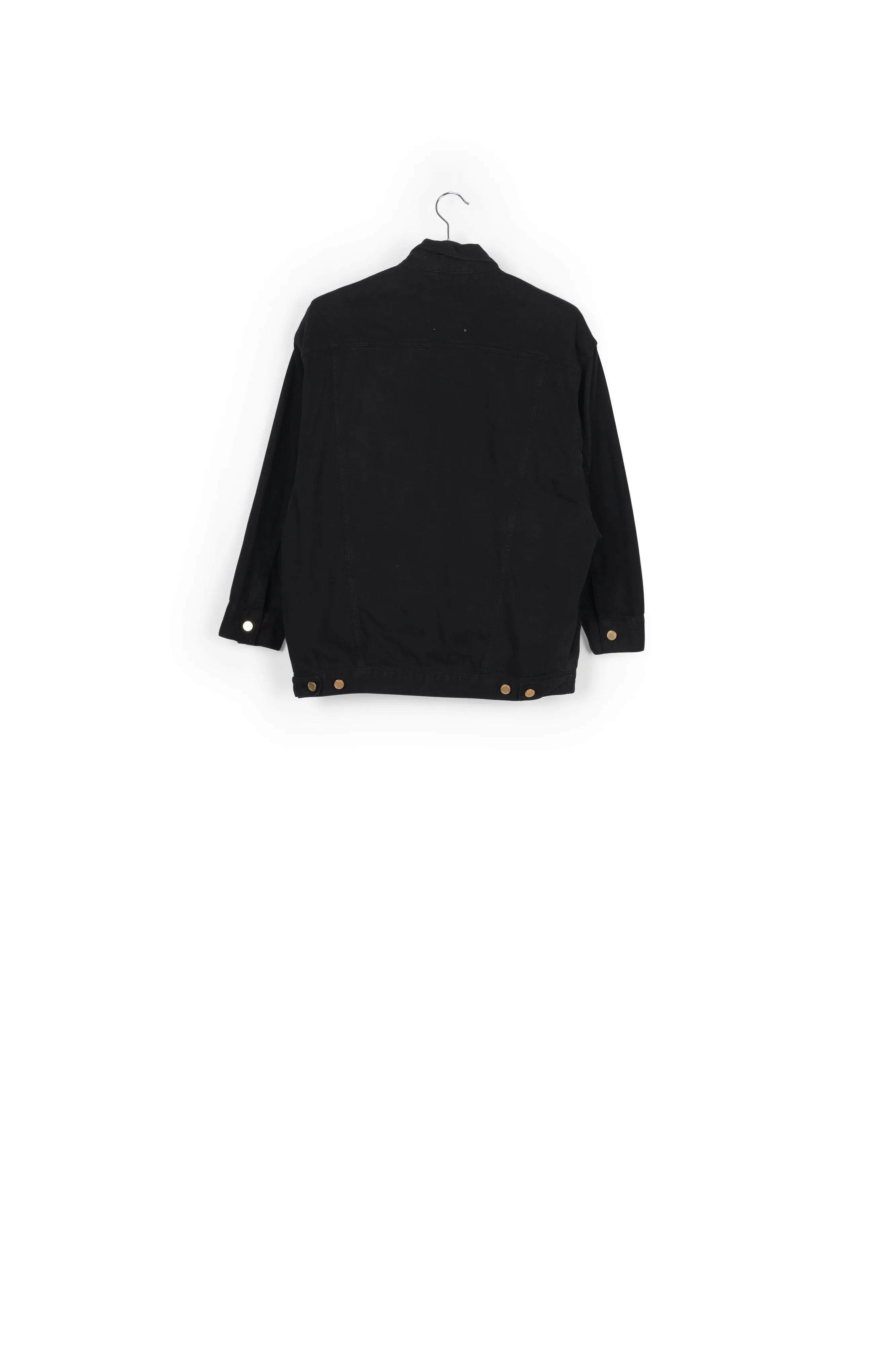 Black oversized denim jacket