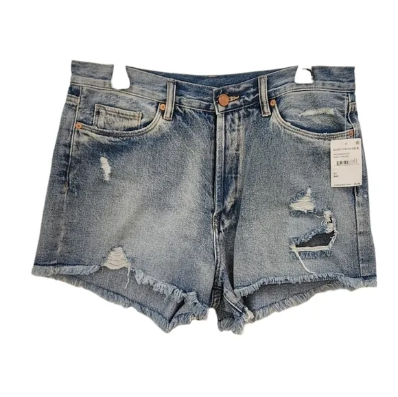 Blank NYC Hollyweird Denim Shorts Distressed