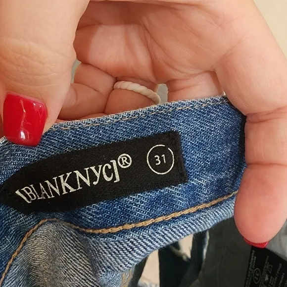 Blank NYC Hollyweird Denim Shorts Distressed