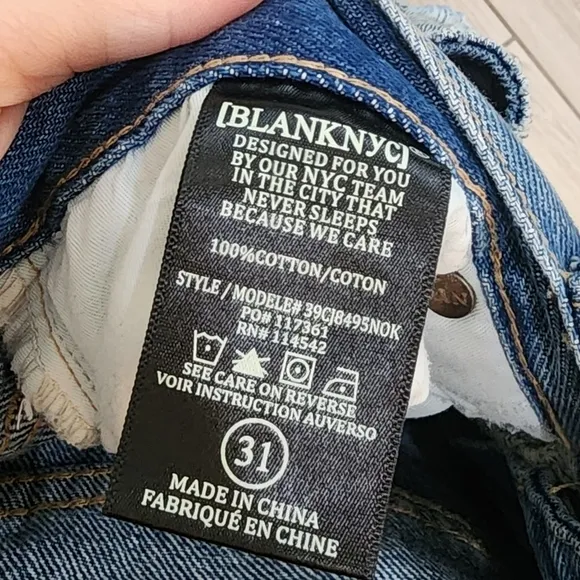 Blank NYC Hollyweird Denim Shorts Distressed