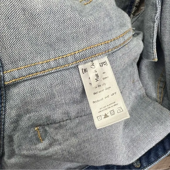 BlankNYC Acid Wash Distressed &amp; Raw Edge Denim Vest